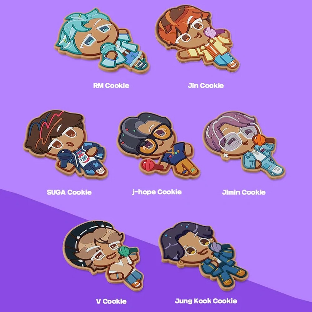 BTS X Cookie Run Kingdom Magnet Set RM Jin SUGA Jhope Jimin V