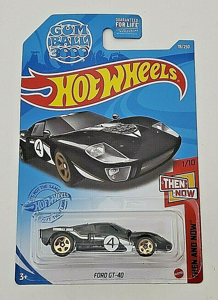 2021 Hot Wheels Gumball 3000 FORD GT-40 #78/250 Then And Now 1/10