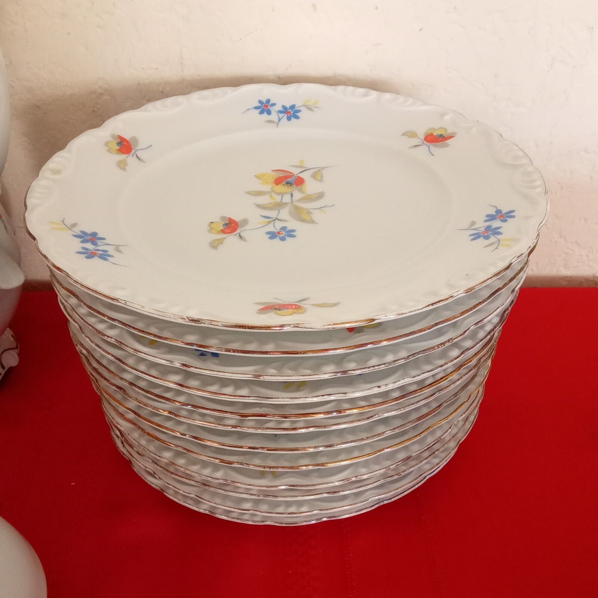 Vtg Schirnding Bavaria Porcelain Germany Multicolor Floral Complet