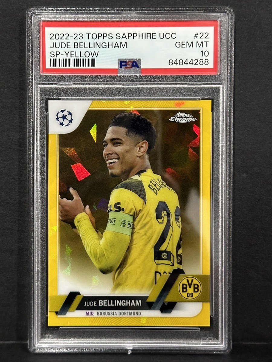 2022-23 Topps Chrome Sapphire UCL Jude Bellingham Variation Yellow