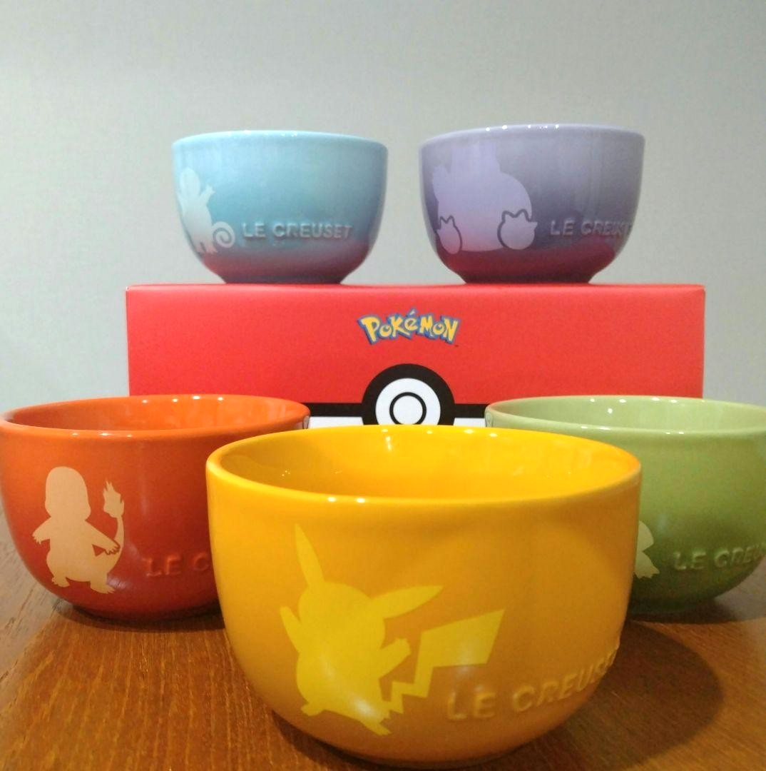 Le Creuset Pokemon Sphere Rice bowl Set of 5 Japan Limited 2024