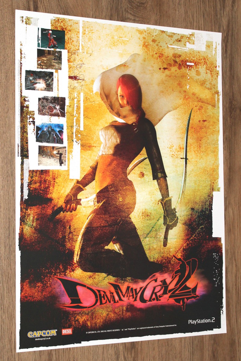 2003 Devil May Cry 2 very rare Promo Poster 59x42cm Playstation 2