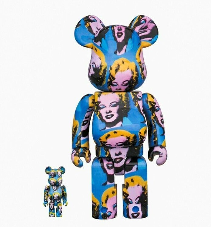 Marilyn Monroe 100% + 400% Bearbrick Set #1 by Andy WARHOL x