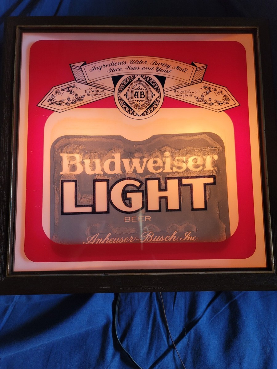 Vintage Budweiser Light Sign With Pull String Switch | eBay