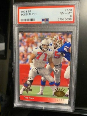 1993 Upper Deck SP 168 Todd Rucci Rookie Card PSA 8 New England