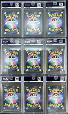PSA 10 Yu Nagaba Eevee's Promo Complete Set Of 9 Pokemon Card