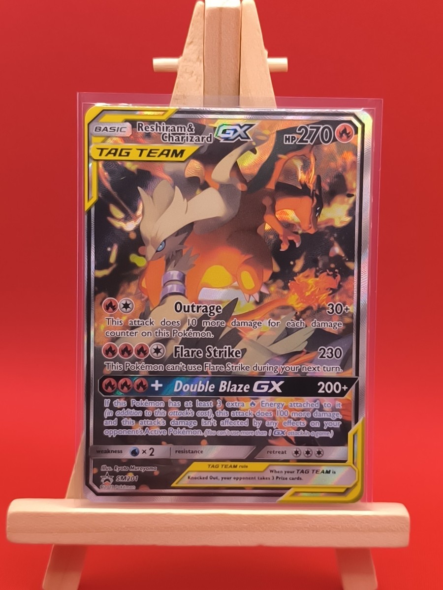 Reshiram & Charizard GX SM201 Tag Team Alternate Art Full Art