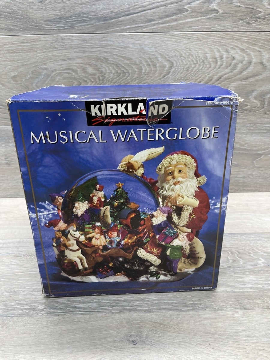 KIRKLAND SIGNATURE COSTCO 109619 MUSICAL SNOW GLOBE NATIVITY (See