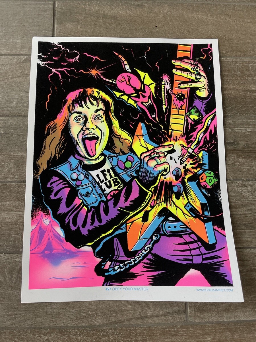Obey Your Master Blacklight Poster Flocked Halloween New 24x18 | eBay