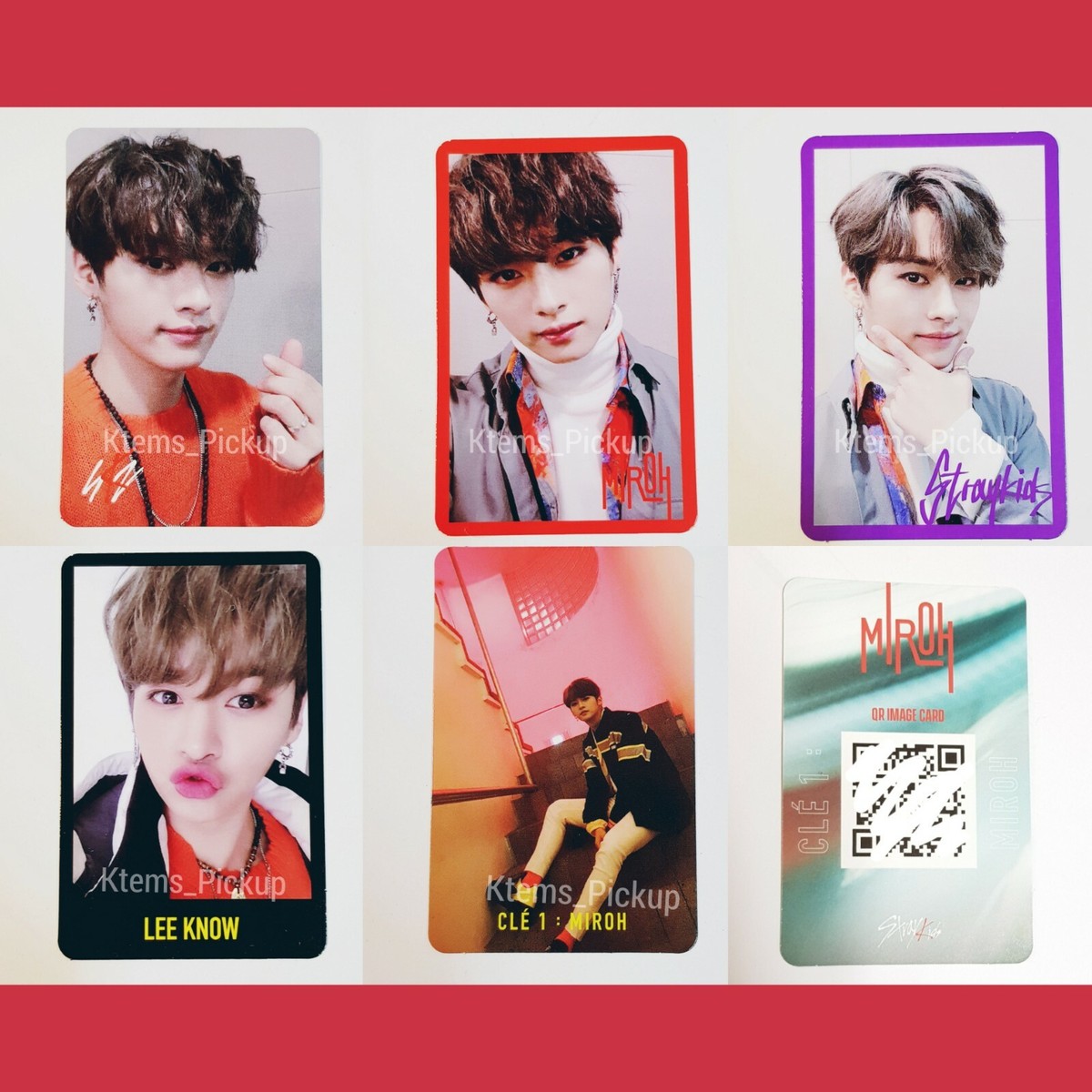 Stray Kids photocard album Cle Miroh Official Photo card : Lee