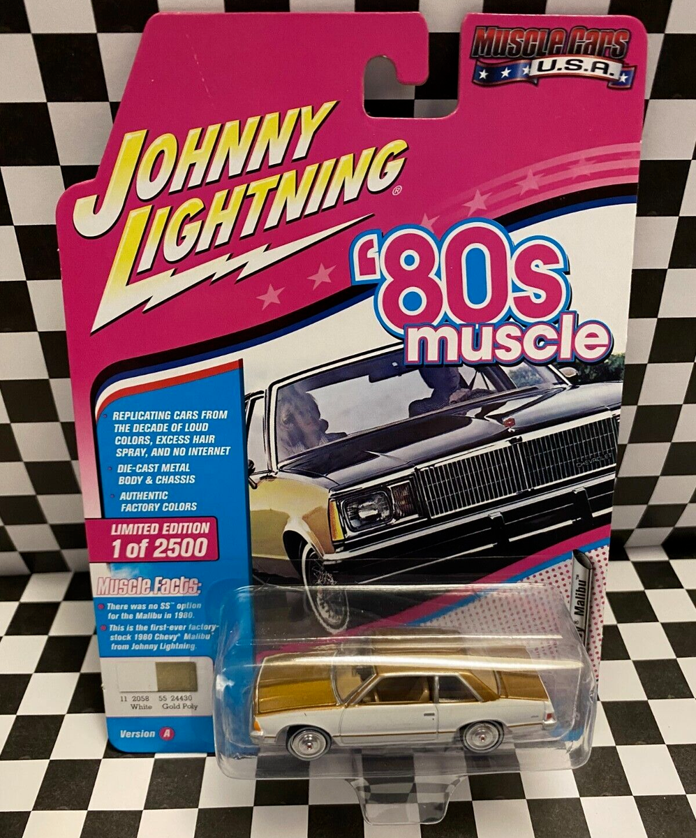 RARE Johnny Lightning '80s Muscle cars U.S.A 1980 White/Gold Chevy