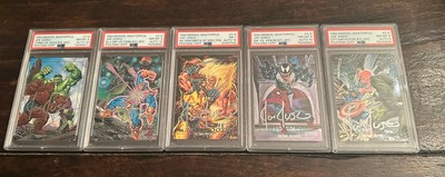 1992 Marvel Masterpieces PSA Cert And Graded Battle Spectra Set