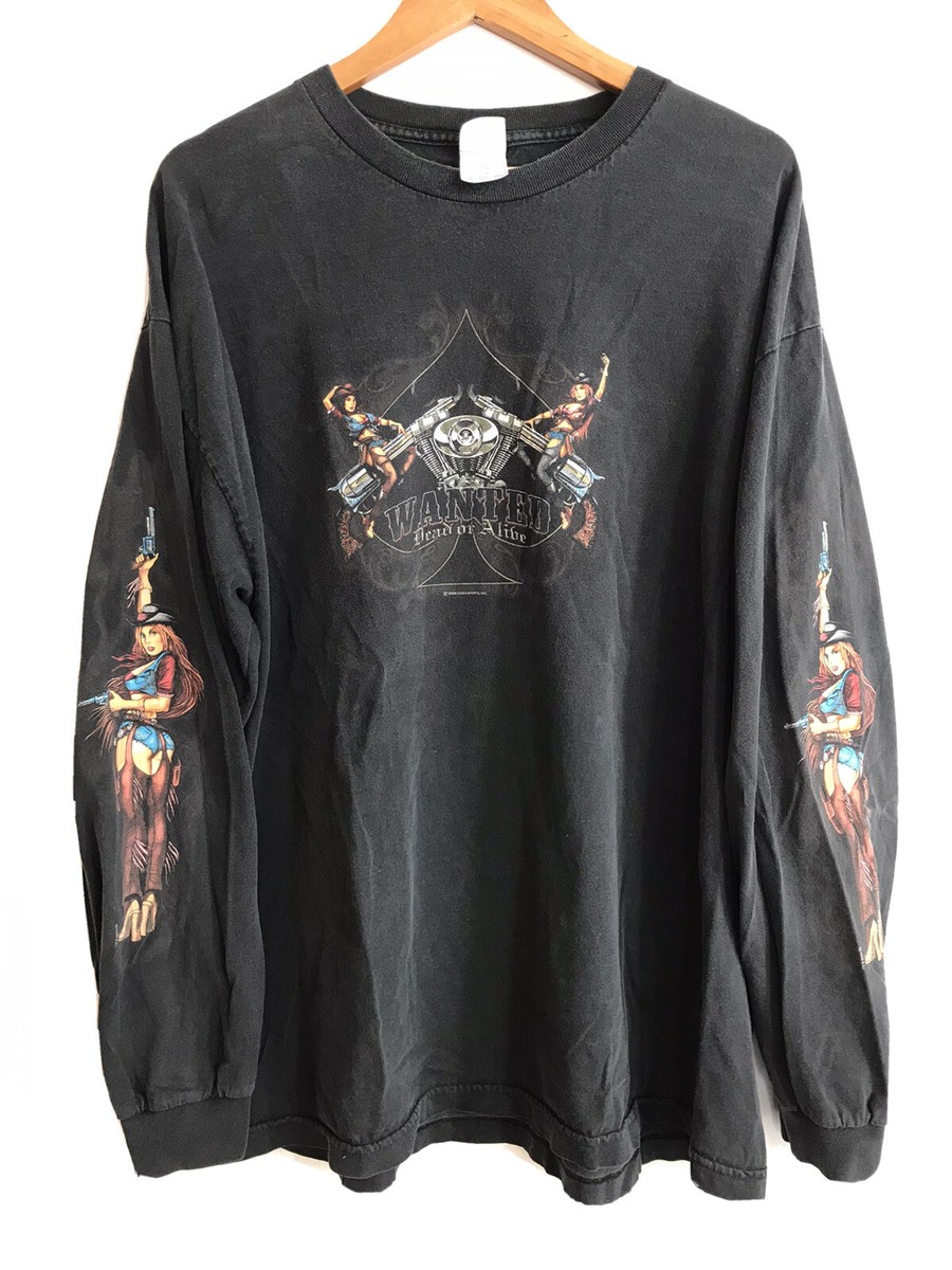 Wanted Dead Or Alive Mens 2XL Long Sleeve T Shirt | eBay