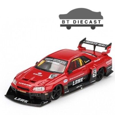 MINI GT LBWK LIBERTY WALK NISSAN LB-ER34 SUPER SILHOUETTE 1/64 RED