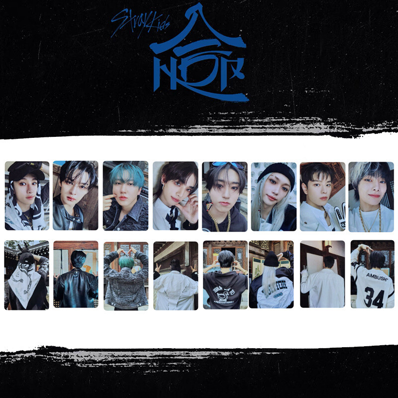 8pcs/set StrayKids 合HOP Double-Sided Self Made . Photocards KZHOP