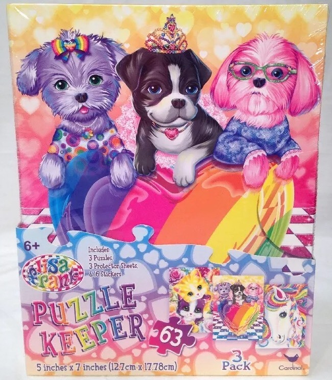 New Lisa Frank Puppy Love Puzzle Keeper 3 Puzzles & Stickers | eBay