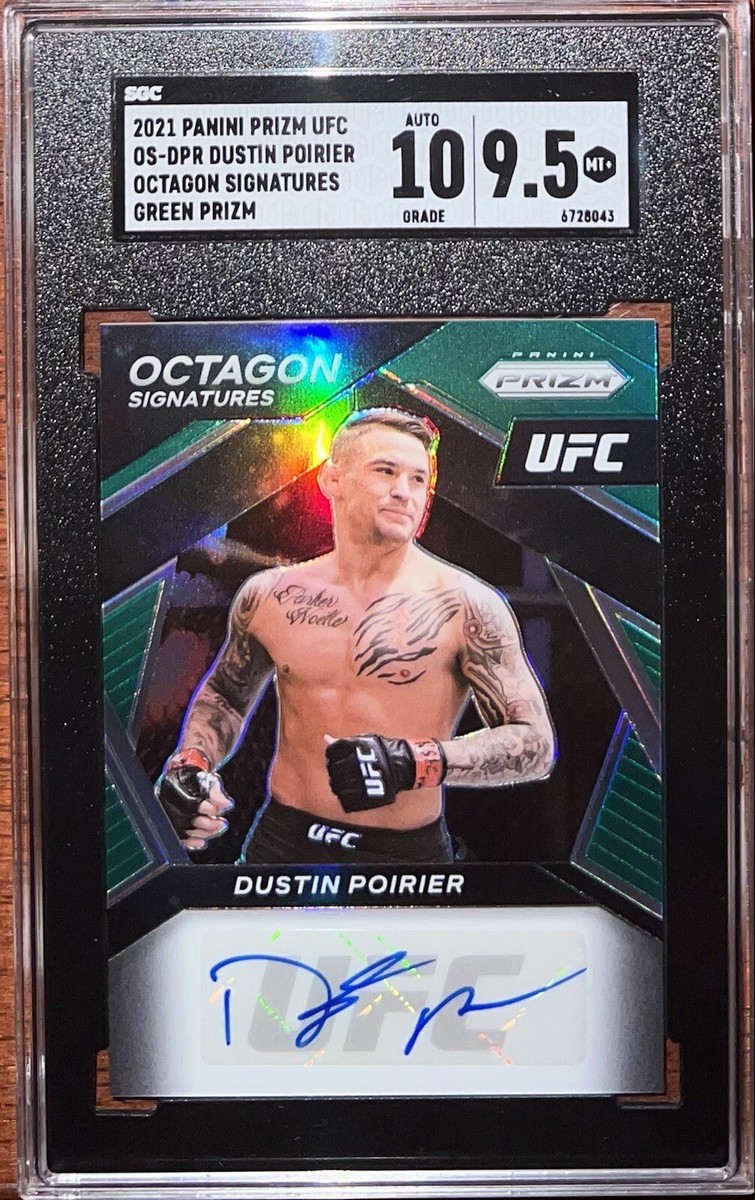 Panini Prizm 2021 UFC Dustin Poirier SGC 10/9.5 Octagon Signatures