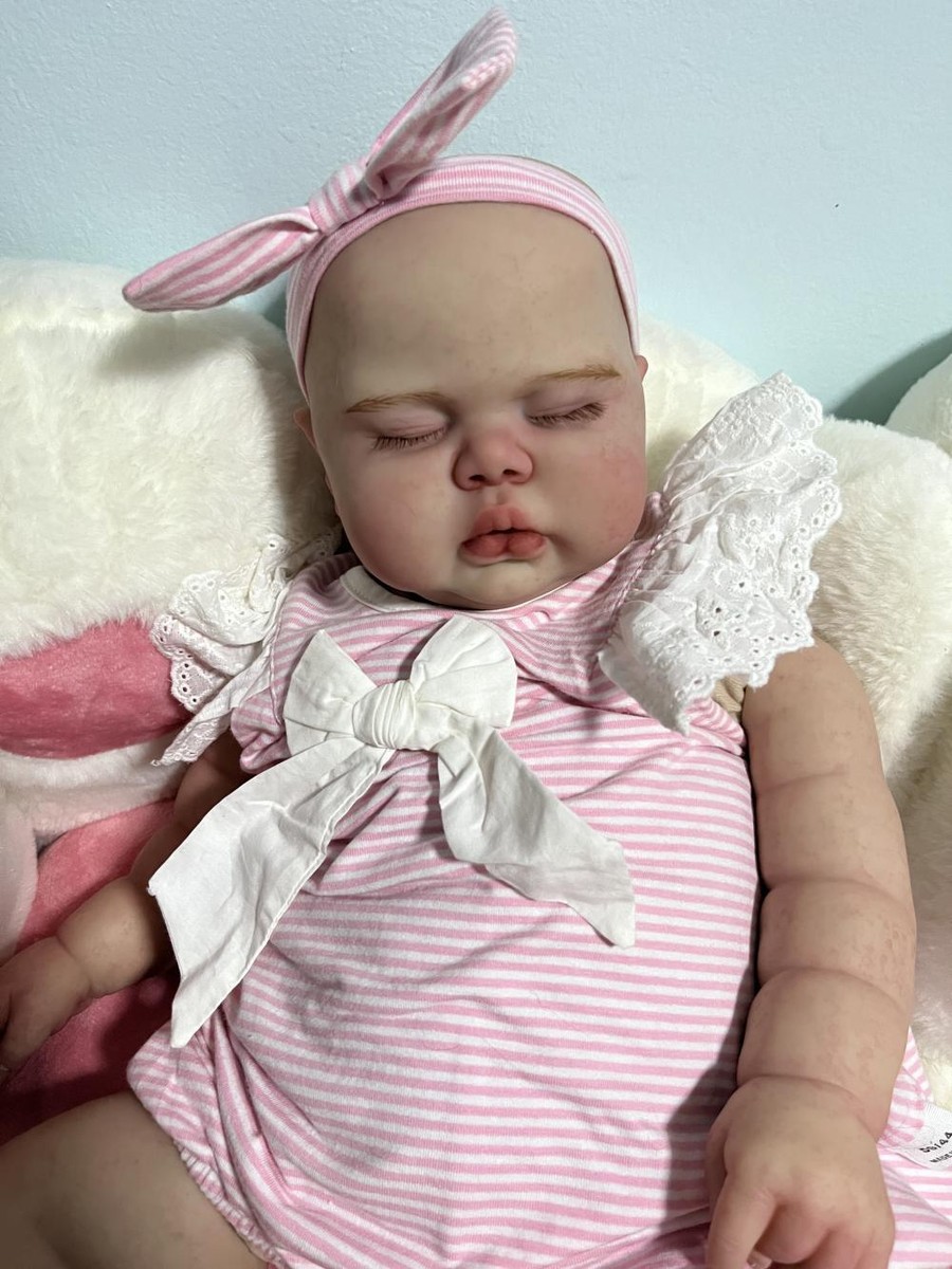 25in Weighted Reborn Baby Doll Pickle Realistic Bald Head Toddler