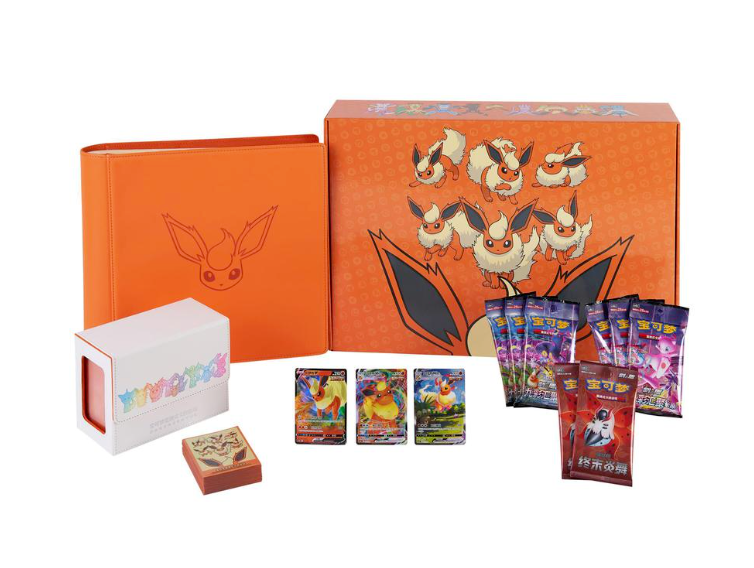 Pokemon TCG S-Chinese 2024 Eevee GX Gift Box Flareon Box Exclusive