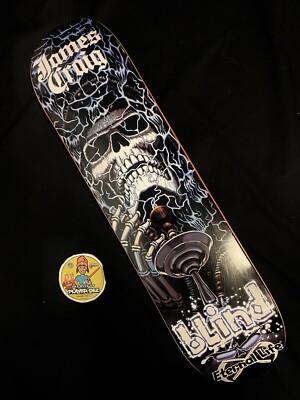RARE Blind Vintage James Craig Skull Eternal Life Skateboard Deck