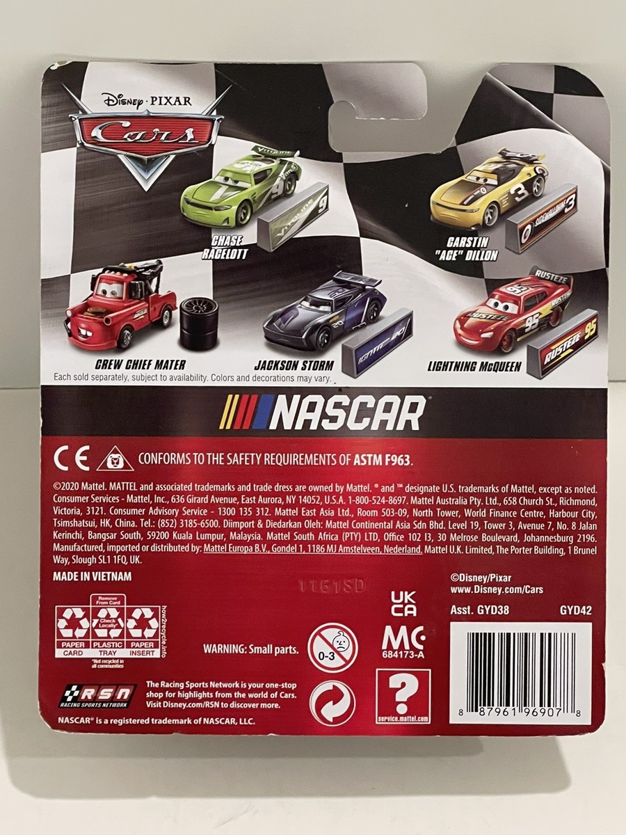 Disney Pixar Cars 2021 NASCAR Edition Chase Racelott #9 1:55 Scale