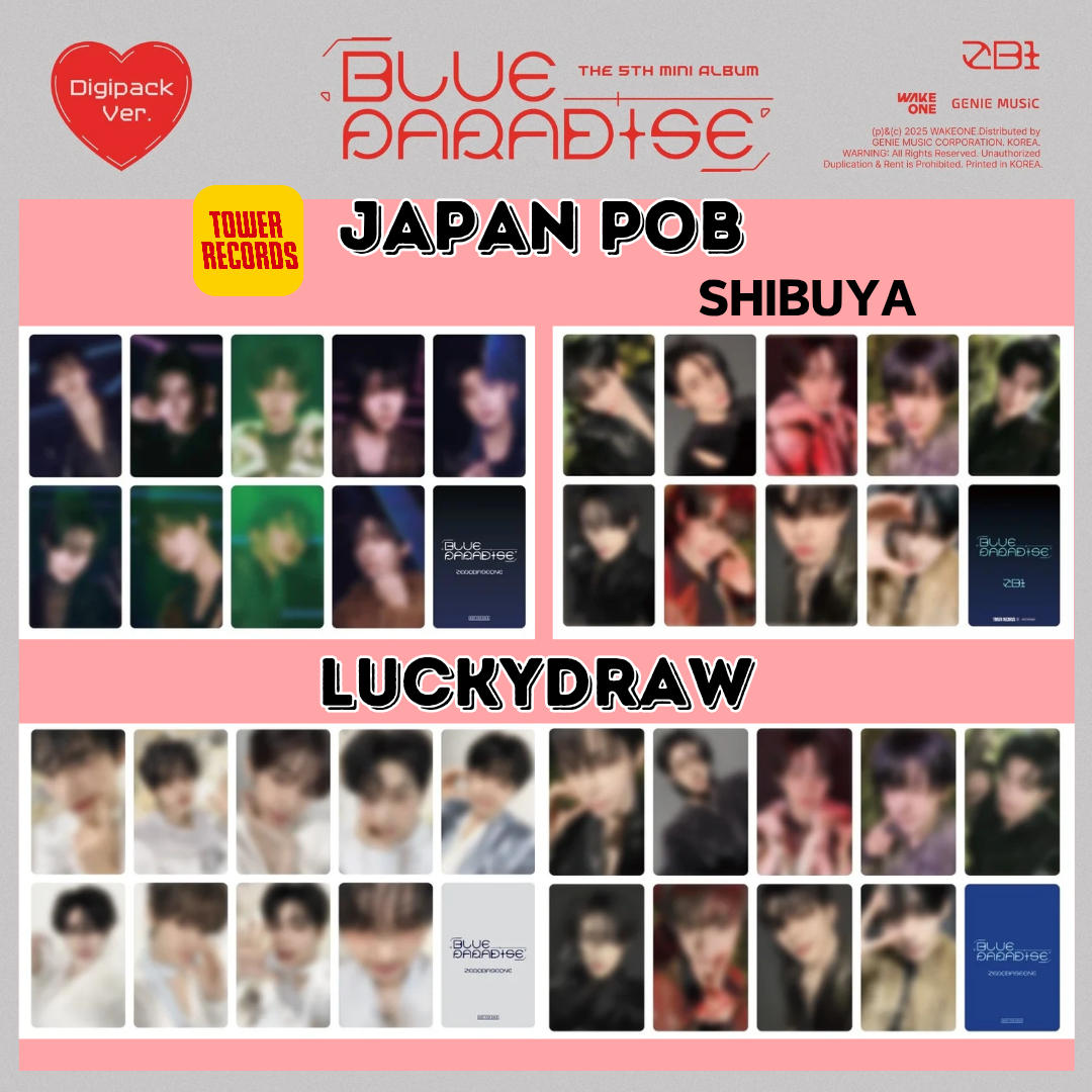 ZEROBASEONE BLUE PARADISE 5th Mini Album JAPAN Luckydraw POB Photo
