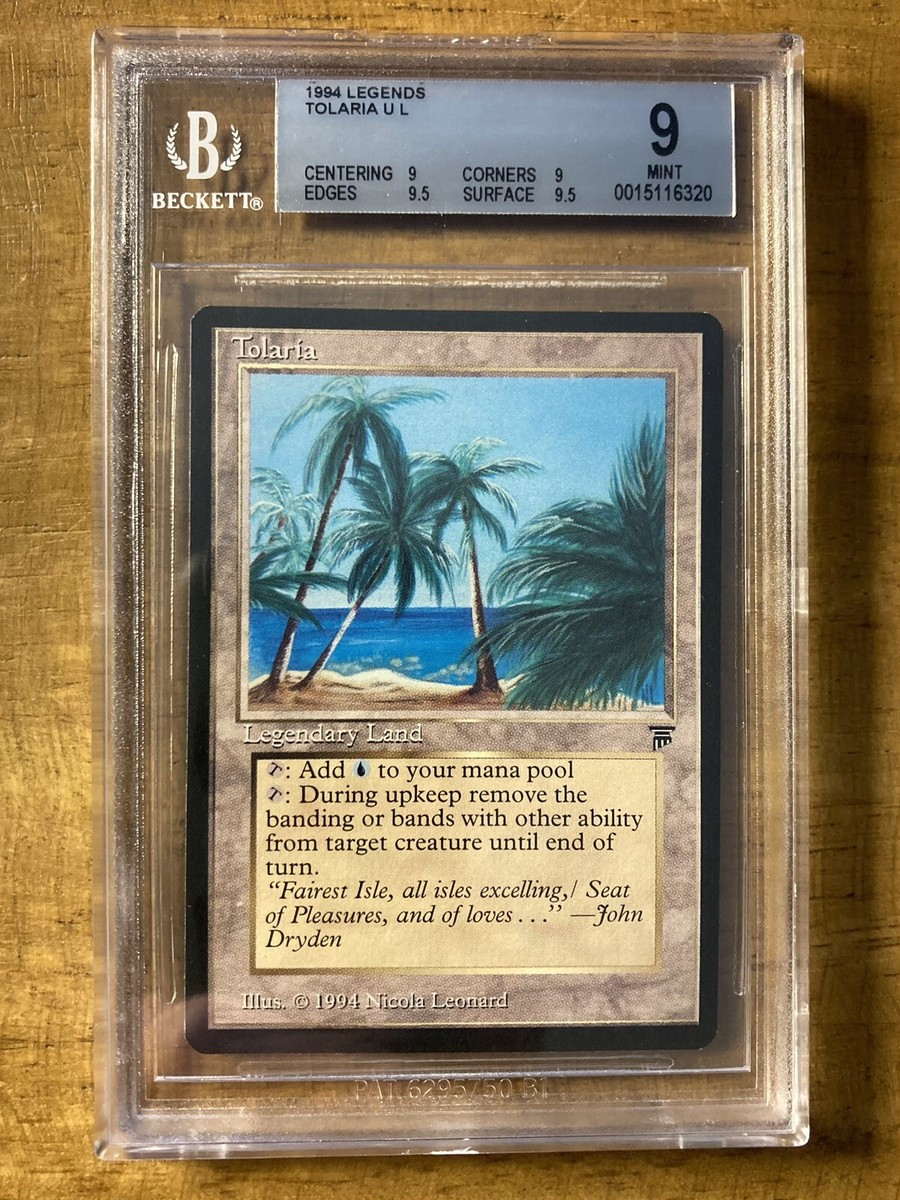 MTG✨TOLARIA✨Legends BGS Quad 9's++ MINT Uncommon LEGENDARY LAND