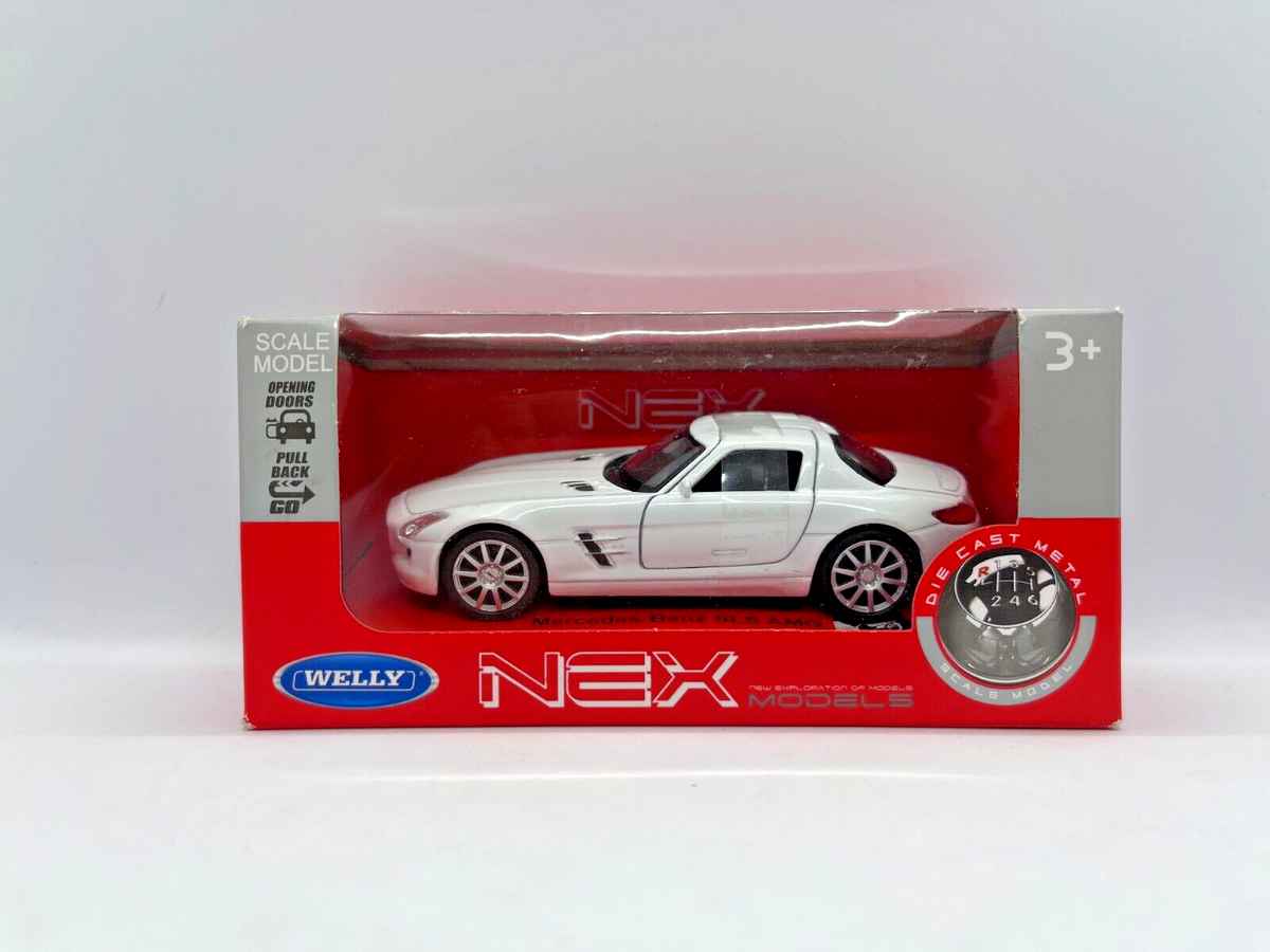 WELLY NEX MERCEDES-BENZ SLS AMG white 1:43 Scale Toy Car Diecast
