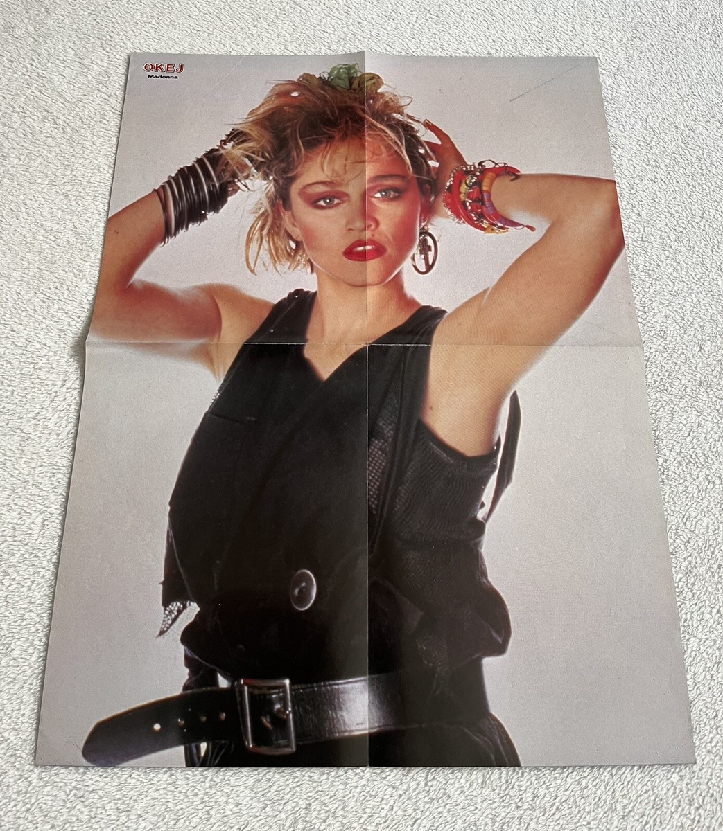 MADONNA 1984 ANDY FLETCHER Swedish Poster Magazine Okej 1980s