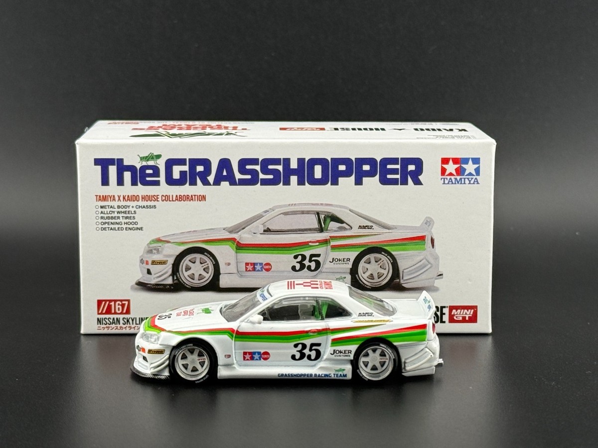 Kaido House x Mini GT Nissan GT-R R34 The Grasshopper V1 Tamiya