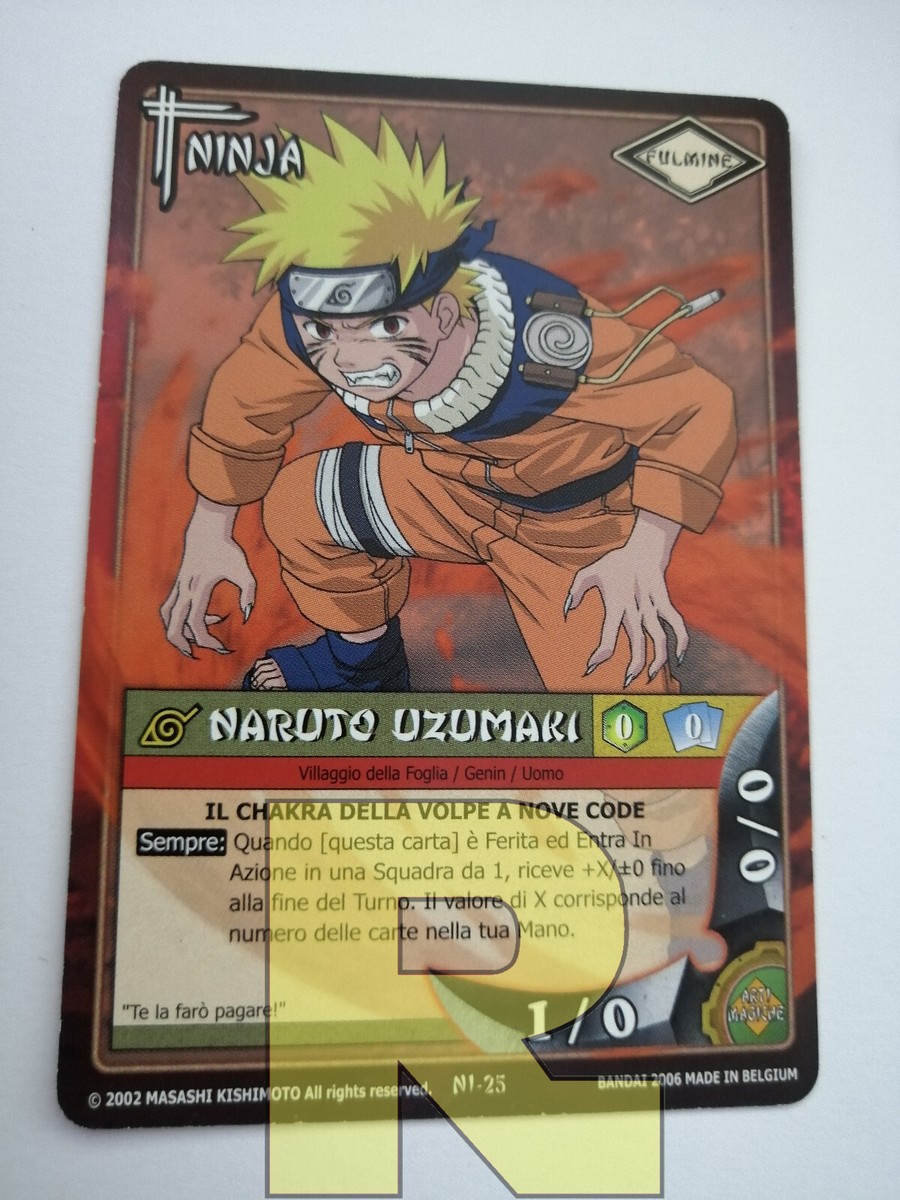 Naruto Uzumaki ® NI-25 ® Naruto Card Game ® Promo ® Italiano EX+