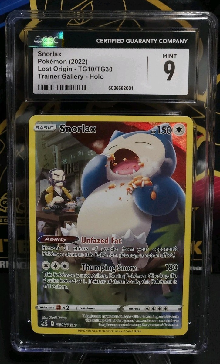 Pokémon Snorlax Lost Origin TG10/TG30, Sword & Shield Trainer