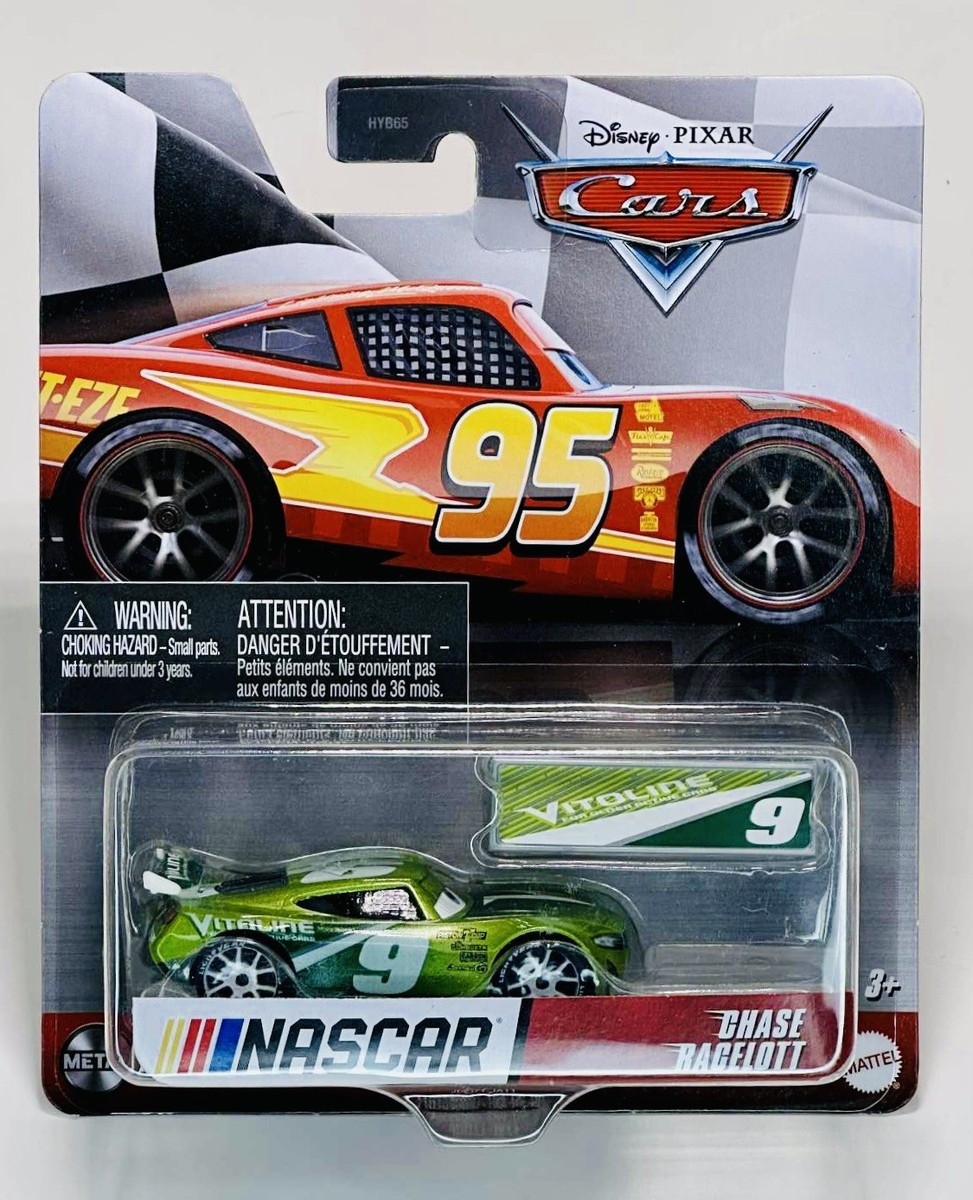 Disney Pixar Cars 2025 NASCAR Edition Chase Racelott #9 1:55 Scale