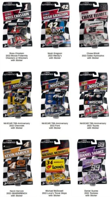 2023 NASCAR Authentics (WAVE 6) Diecast Cars (FULL SET) 1/64