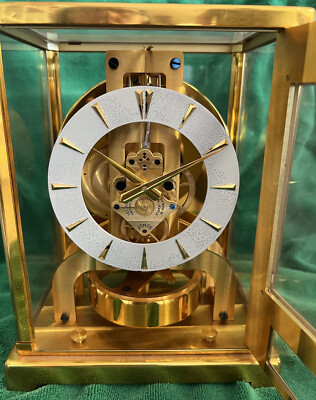 Mid 1950's Jaeger LeCoultre Atmos Tuxedo 522 Clock- Working! Video