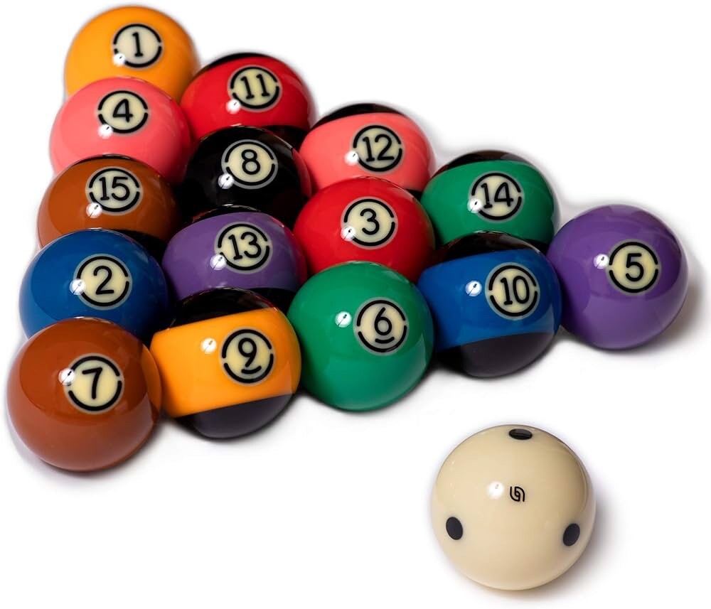 SUPER ARAMITH TOURNAMENT BLACK POOL BALL SET DURAMITH TECHNOLOGY