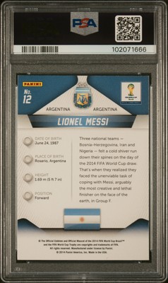 2014 PANINI PRIZM WORLD CUP #12 LIONEL MESSI PSA 9 AUTO 10 | eBay