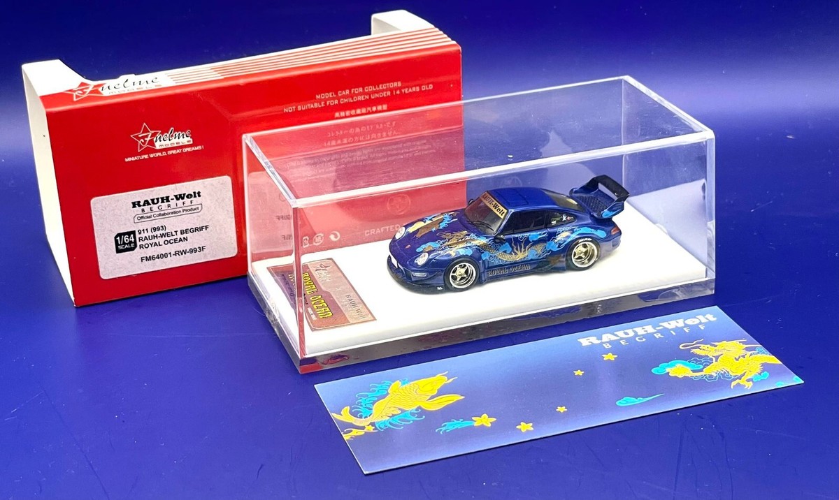 SUPER RARE* FuelMe 1:64 Scale Porsche 993 RWB ROYAL OCEAN Wide