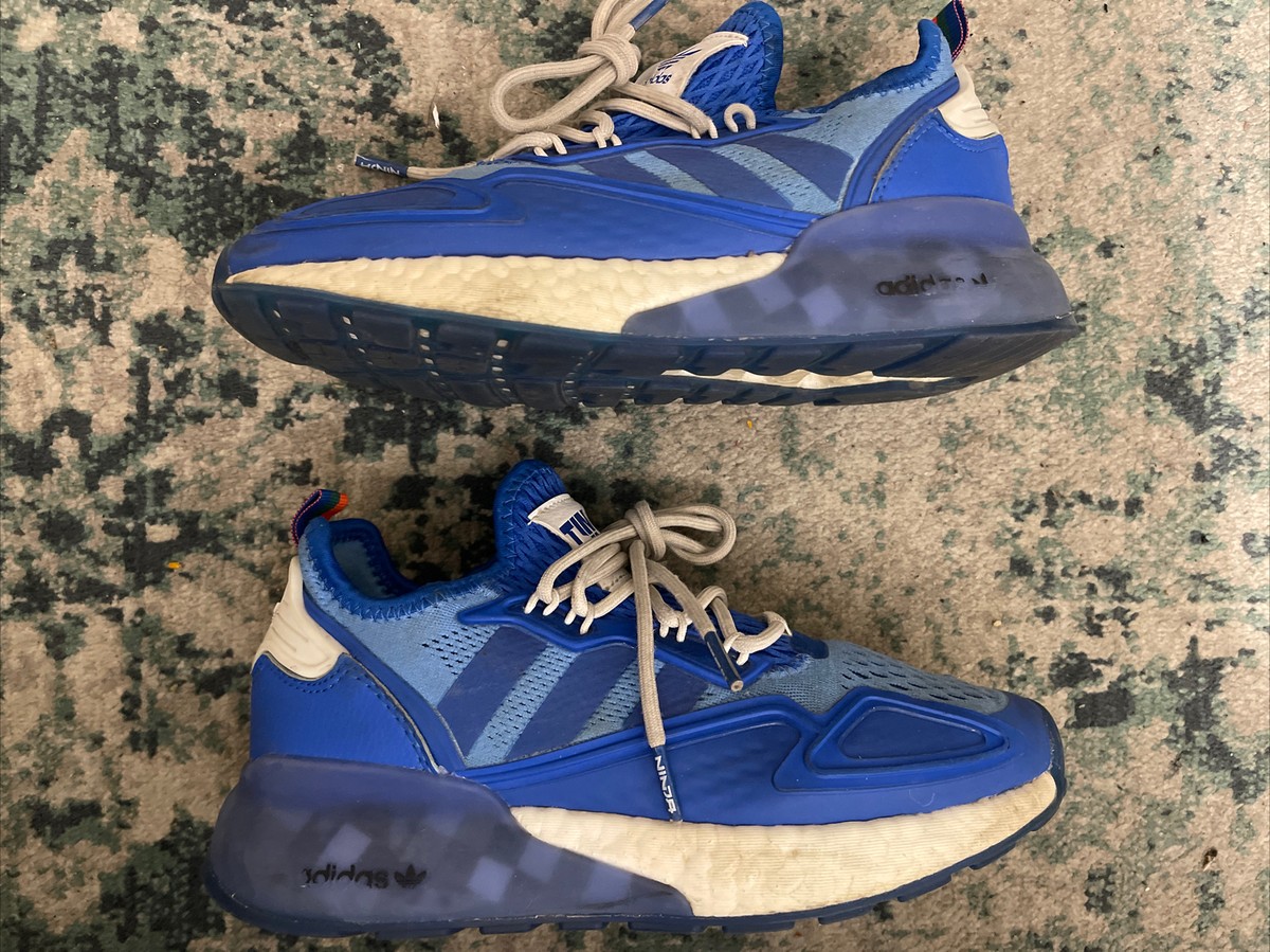 Adidas Ninja ZX 2K Boost FZ1883 Kids Running Shoe - Size 4.5 Blue