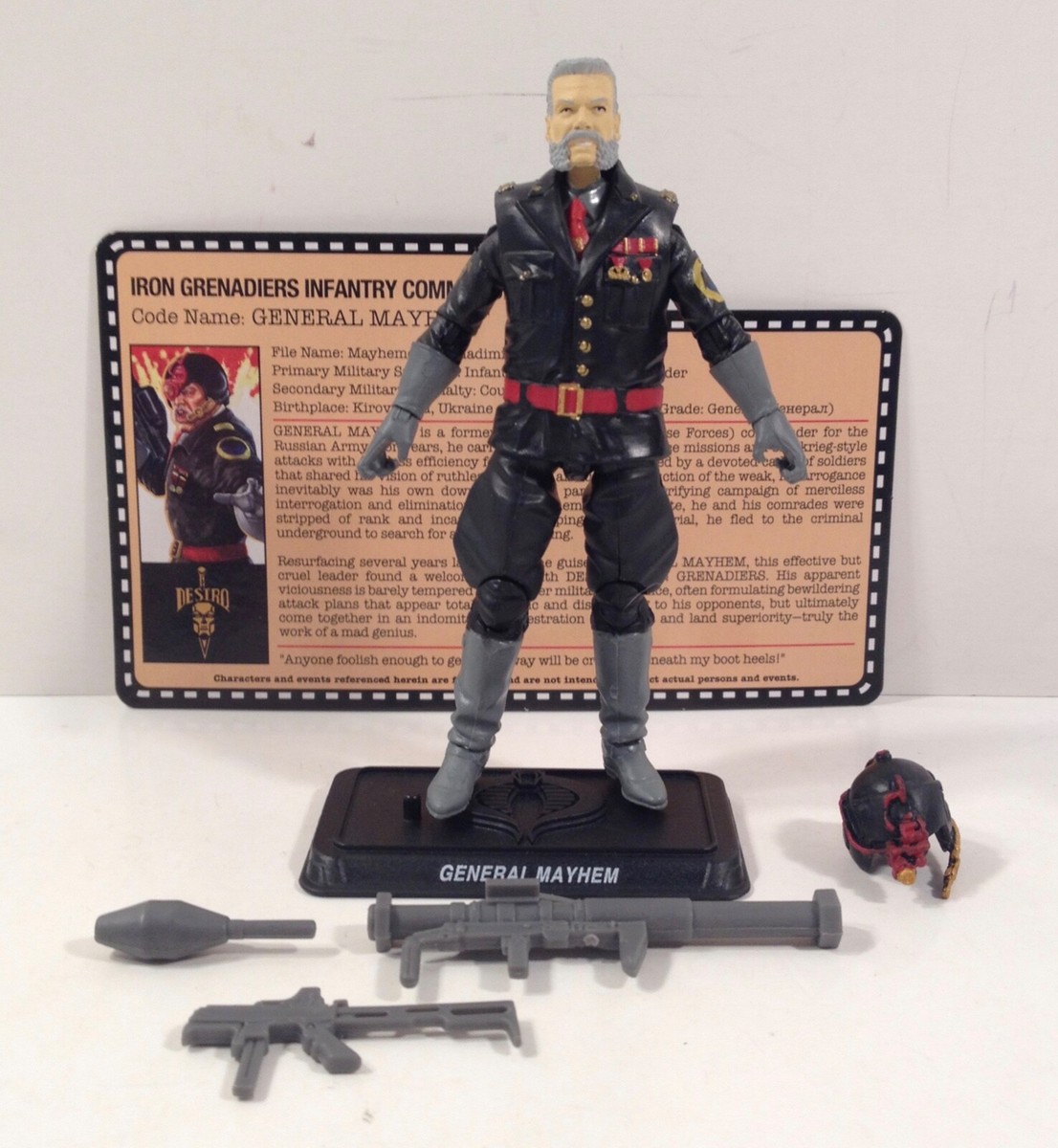 GI Joe General Mayhem loose figure 2015 Joecon Club Exclusive Iron