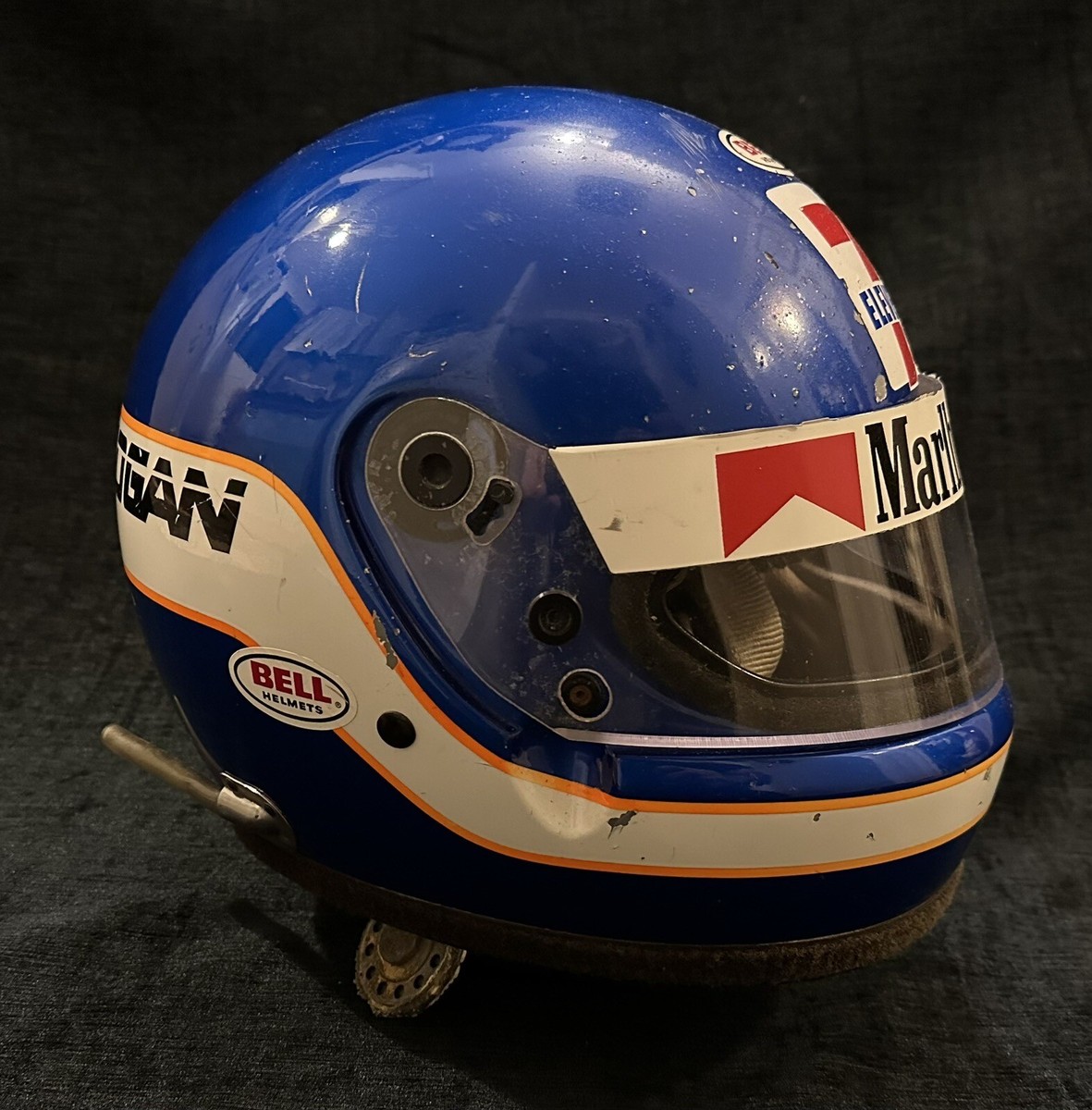 Original 1986 1987 Bell Helmet Kevin Cogan F1 Indy CART Racing