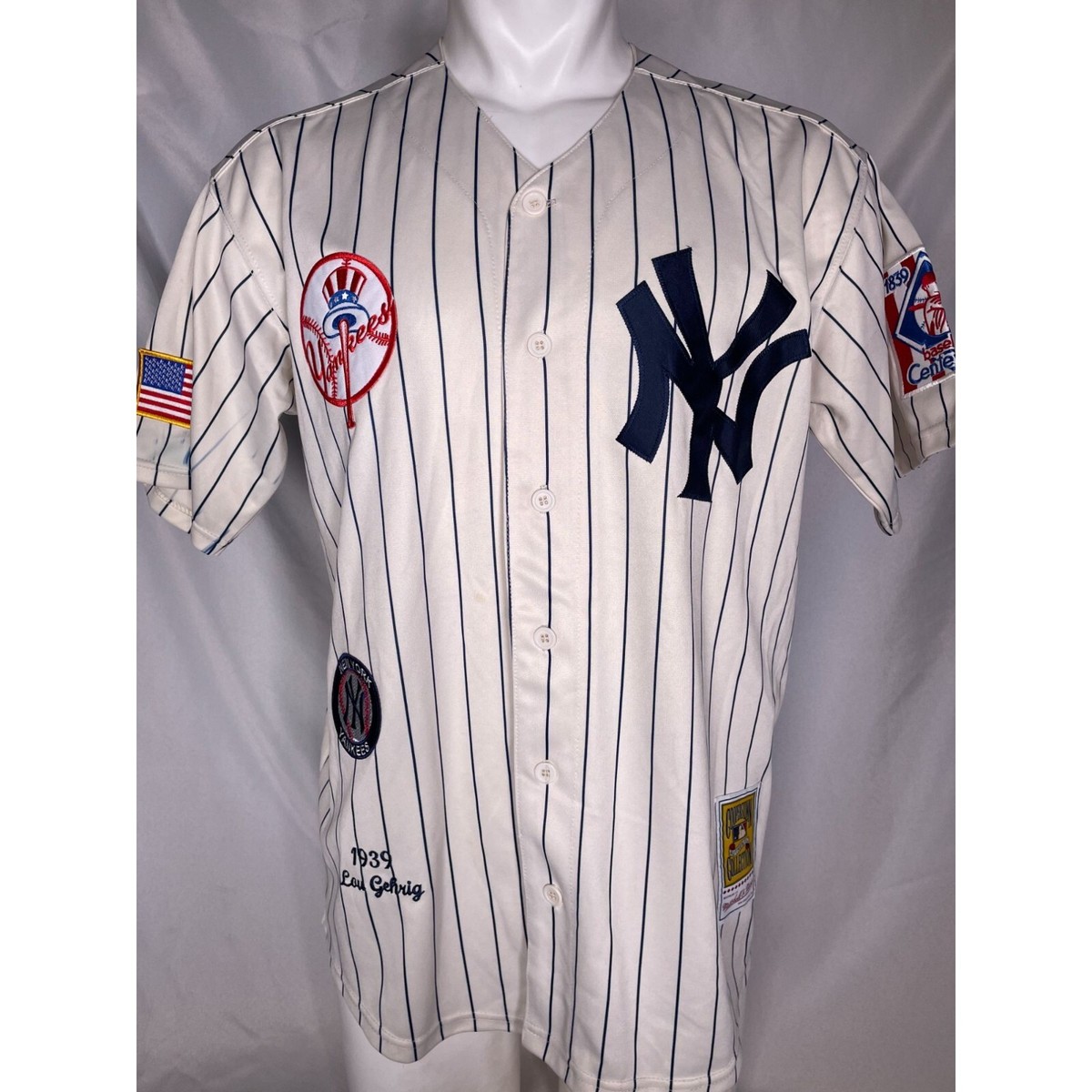 Lou Gehrig #4 New York Yankees 1939 Mitchell & Ness White Jersey