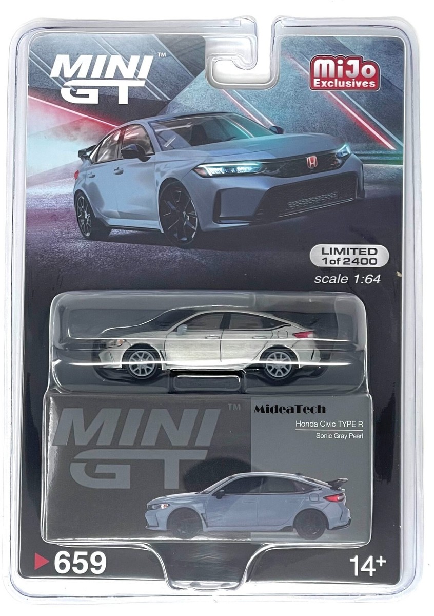Chase! Mini GT 1:64 2023 Honda Civic Type R Sonic Gray Diecast Car