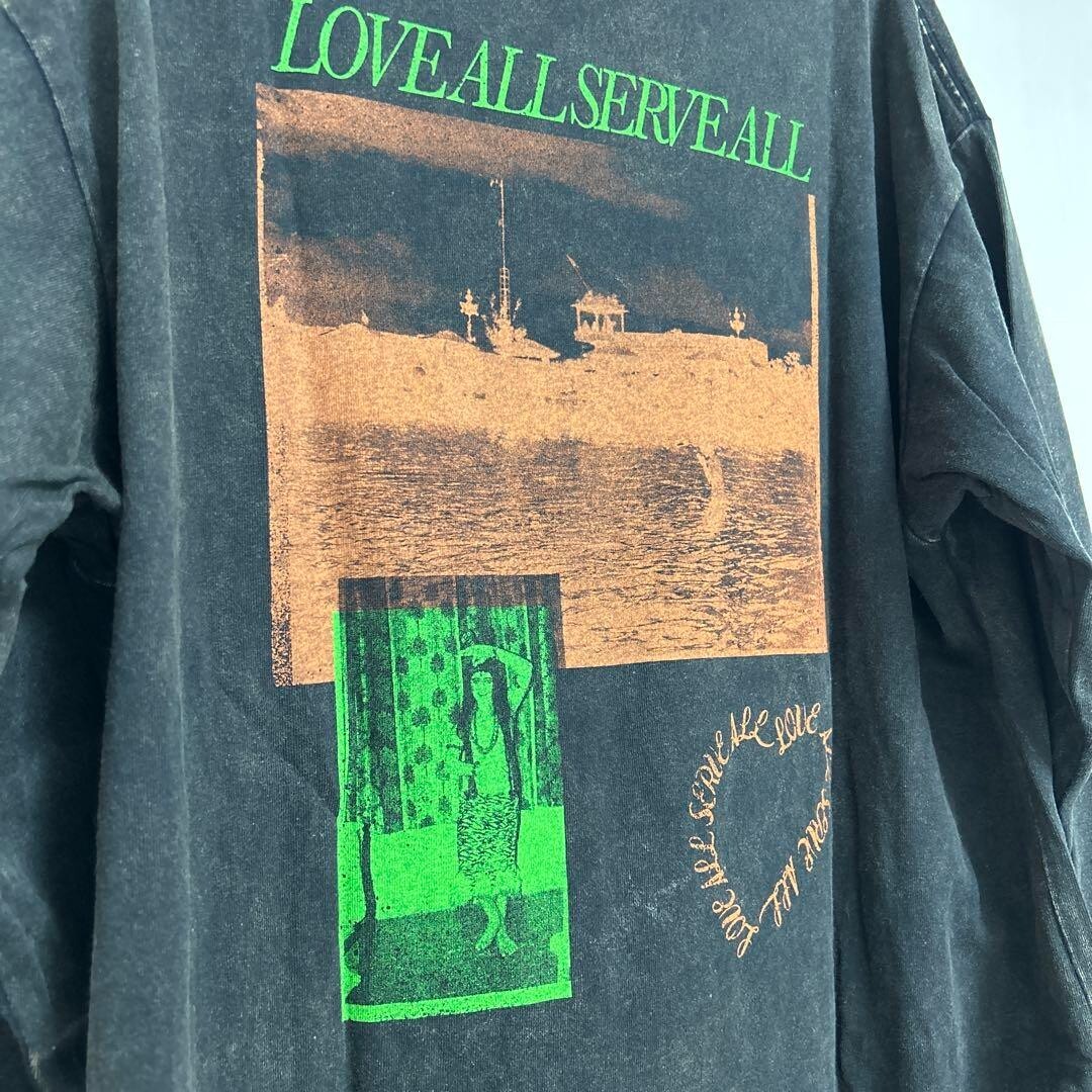 Fujii Kaze Love All Serve Damage Long Sleeve T-Shirt Black L Size