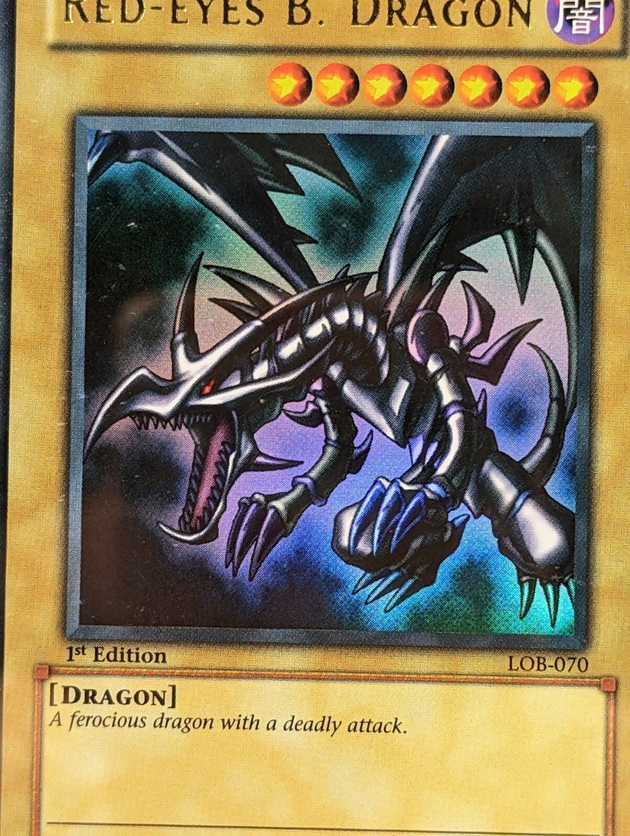 2002 Yugioh Red-Eyes B. Dragon 1st Edition LOB-070 Asian English