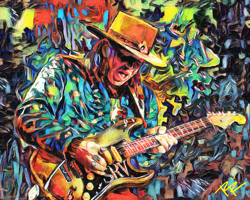 Stevie Ray Vaughan Art Print, Blues Canvas, SRV Painting Print | eBay