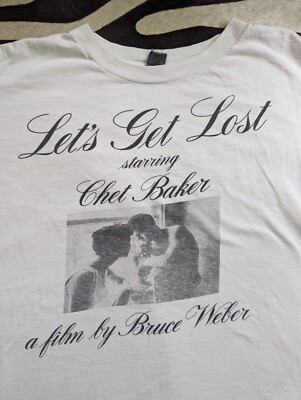 Rare 80s Vintage Bruce Weber Lets Get Lost Shirt Chet Baker Jazz