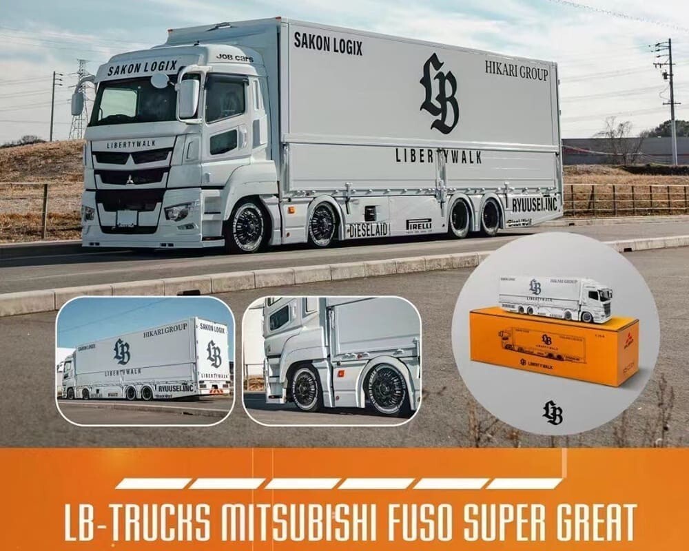 GCD 1:64 Liberty Walk LB-Trucks Mitsubishi Fuso Super Great