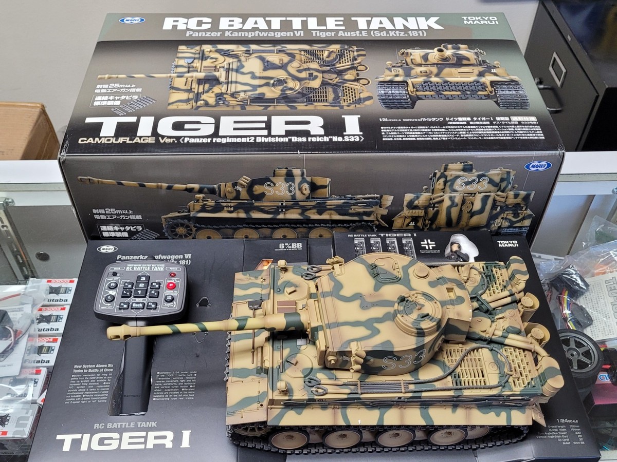 Tokyo Marui R/C Toy Battle Tank 1/24 Tiger 1 Plastic Vehicles | eBay