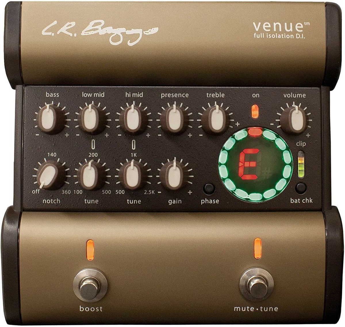 LR Baggs Venue DI: Full isolation DI/footpedal with tuner
